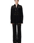 Sans Faff London Lace Oversized Dress Shirt in Black
