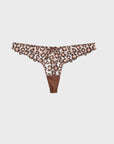 Leopard Embroidery Thong