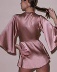 Angel Sleeve Robe in Tan