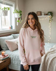 You Can Sit With Us Hoodie in Blush Pink