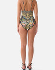 High Tri One-Piece Swimsuit in Palace Zoology