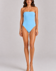 Ines Bandeau with Shelf Bra in Pale Blue