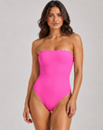 Ines Bandeau with Shelf Bra in Zinnia