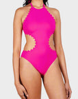 Ines Halter Monokini with Ties & Clasp in Primrose