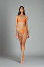 Bralette Bikini with top Split bottom Set in Naranja