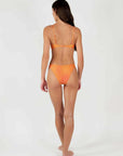 Bralette Bikini with top Split bottom Set in Naranja