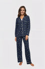 Gisele Printed Long PJ Set in Woodland Pine