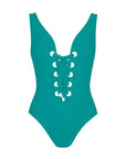 Lulu V Neck Silent Underwire Tank in Sea