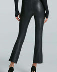 Faux Leather Split Front Pant