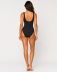 Maya V-Neck One Piece in Black