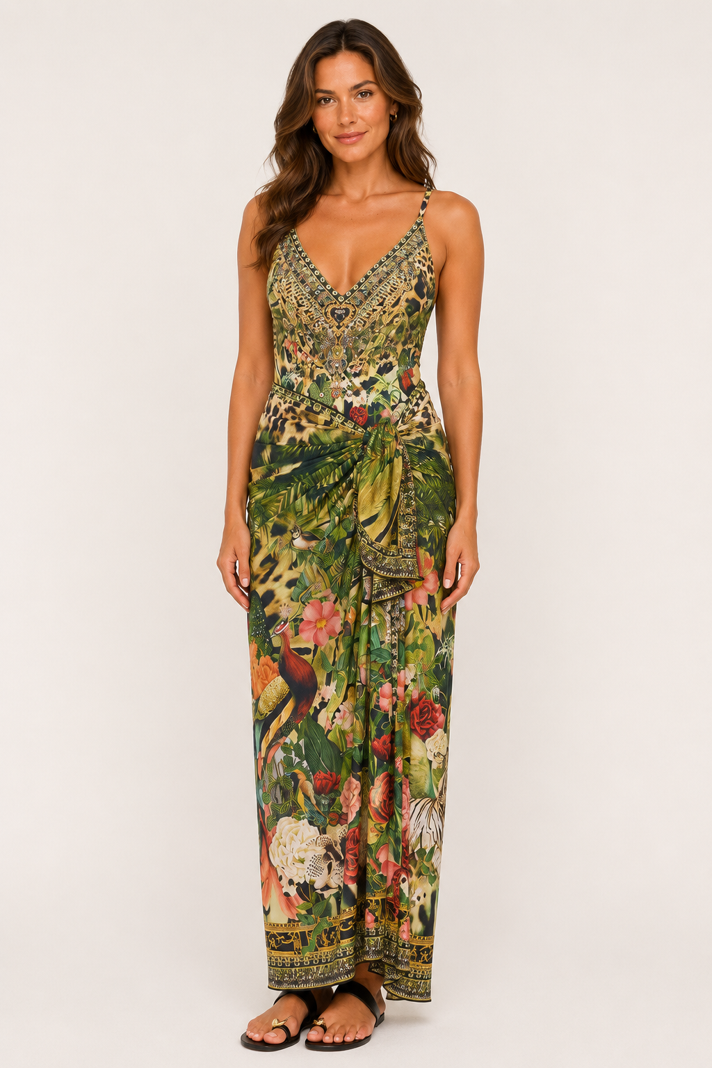 Multi Wear Long Sarong in Leotigra