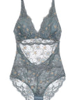 All Lace Amour Bodysuit in Harbor Mist/Sand