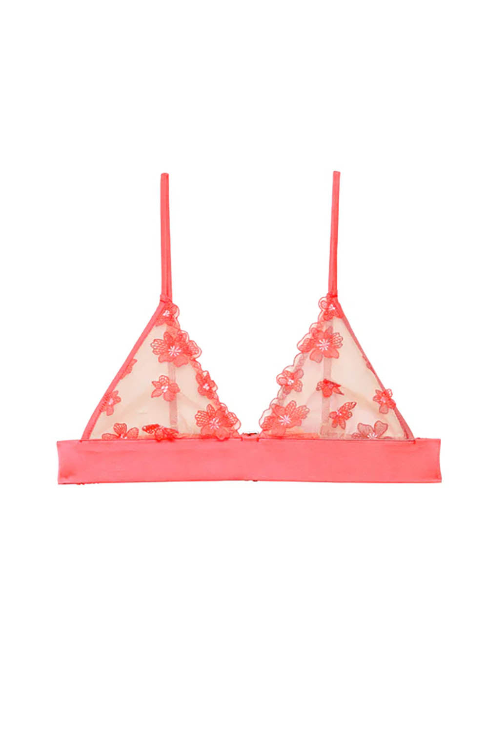 Petal Embroidery Triangle Bra