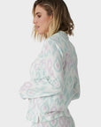 Ikat Watercolor Long Pajama Set