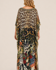 Round Neck Kaftan in Leotigra