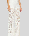 Sans Faff London Lace Flared Pants in White