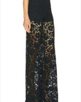 London Lace Flared Pants in Black