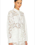 Sans Faff London Lace Oversized Dress Shirt in White