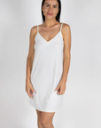Cannes Pinstripe Chemise in Off White