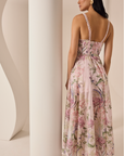 Iraso Long Dress in Pink Botanic