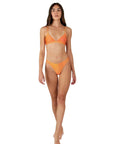 Bralette Bikini with top Split bottom Set in Naranja