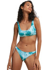 Scoop Bikini Reversible Set in Oasis Aqua