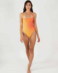 Straight Neck One-Piece in Naranja