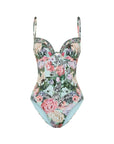 Continuous Wire Moulded Bra One-Piece in Petal Promise Land