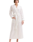 Long Dressing Gown in Ivory