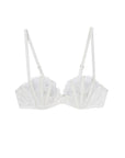 Frankie Lace Boned Balcony Bra in Ivory