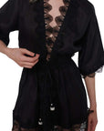 Gabriella Linen Kimono in Black