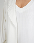 Aspen Dream Cannes Pinstripe Chemise in Off White