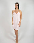 Aspen Dream Cannes Pinstripe Chemise in Pink Dogwood