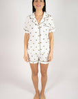 Aspen Dream Jolene Espresso Martini Print Short PJ Set
