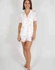 Aspen Dream Jolene Short PJ Set in Rose Bubbles