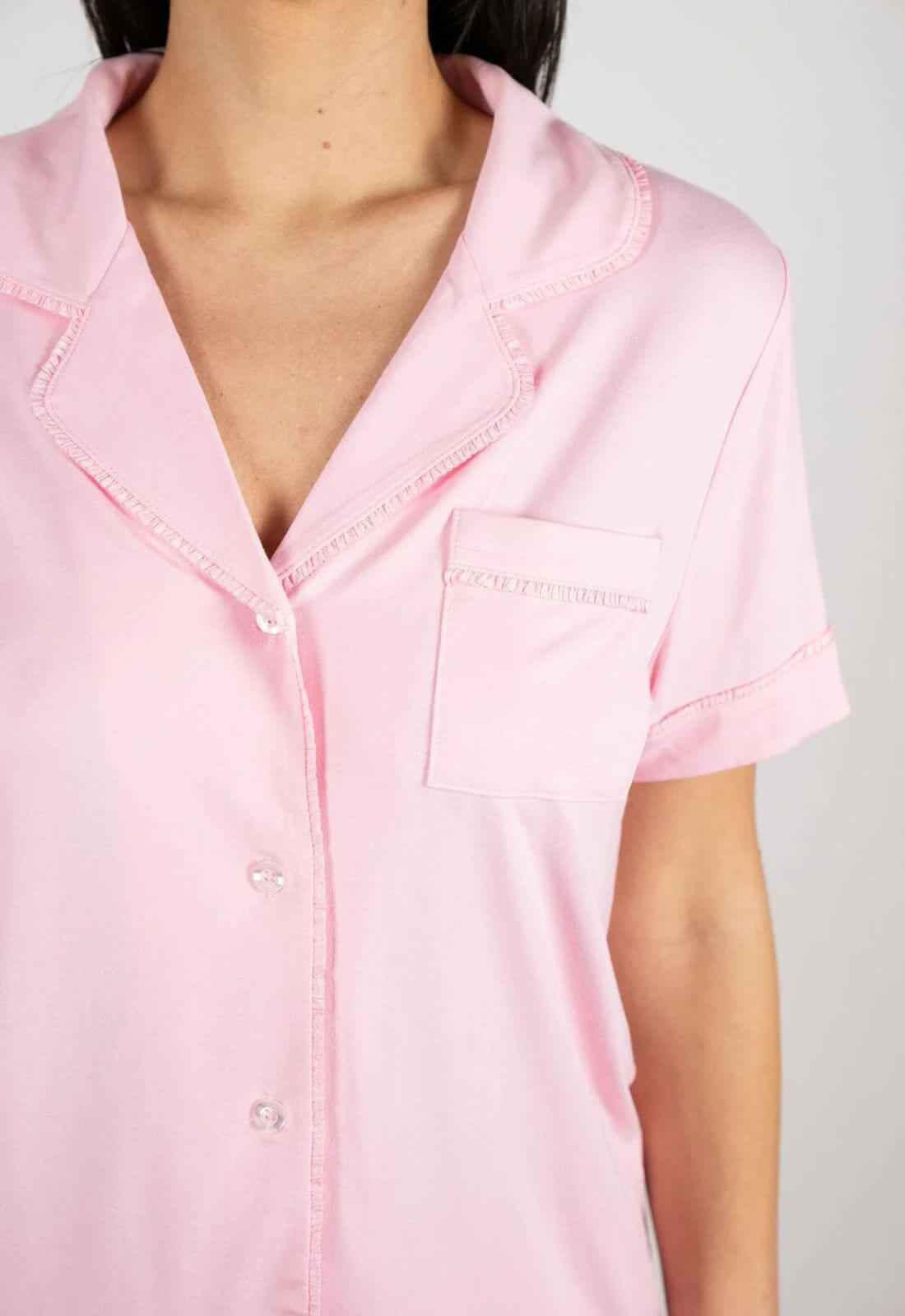 Aspen Dream Jolene Short PJ Set in Tickled Pink