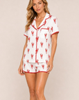 Lobster Print Short PJ Set