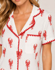 Lobster Print Short PJ Set
