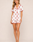 Lobster Print Short PJ Set