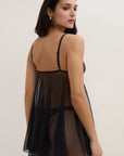 Hidden Treasure Babydoll in Black