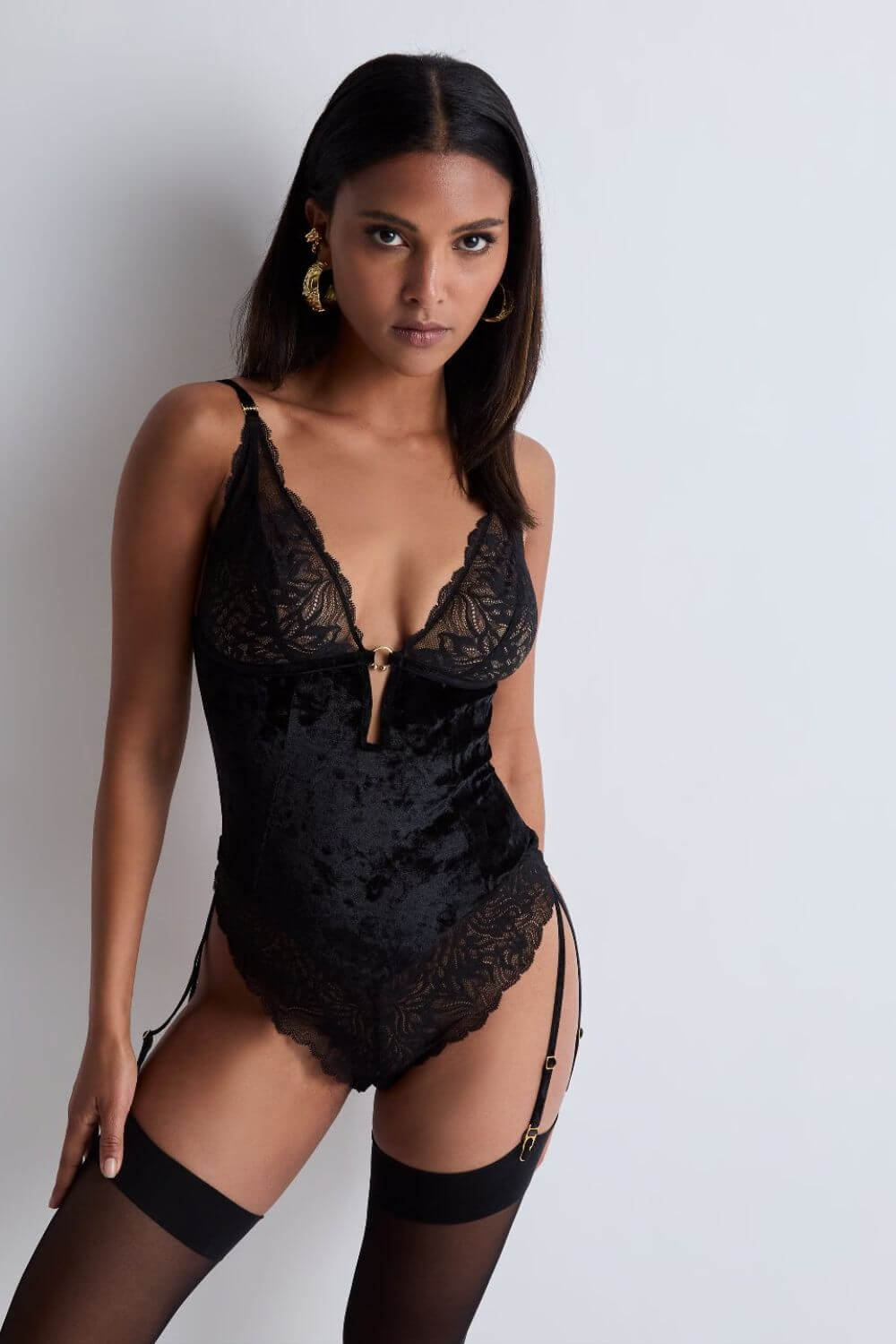 Aubade The Night Before Bodysuit in Black