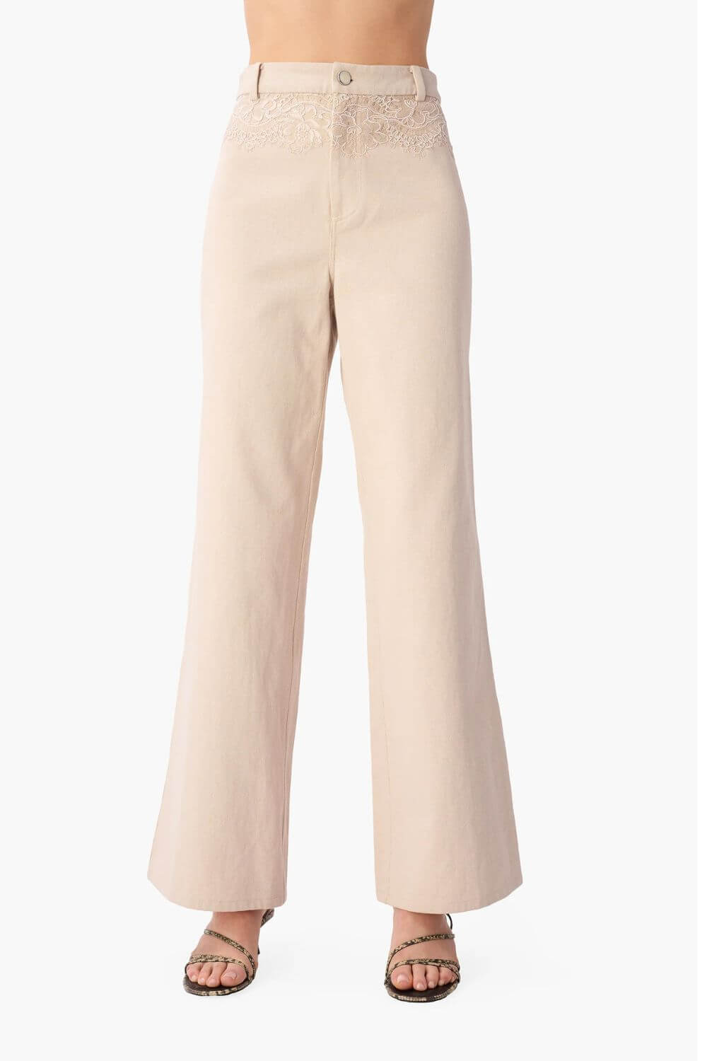 Cami NYC Natali Bull Denim Pant in Oat