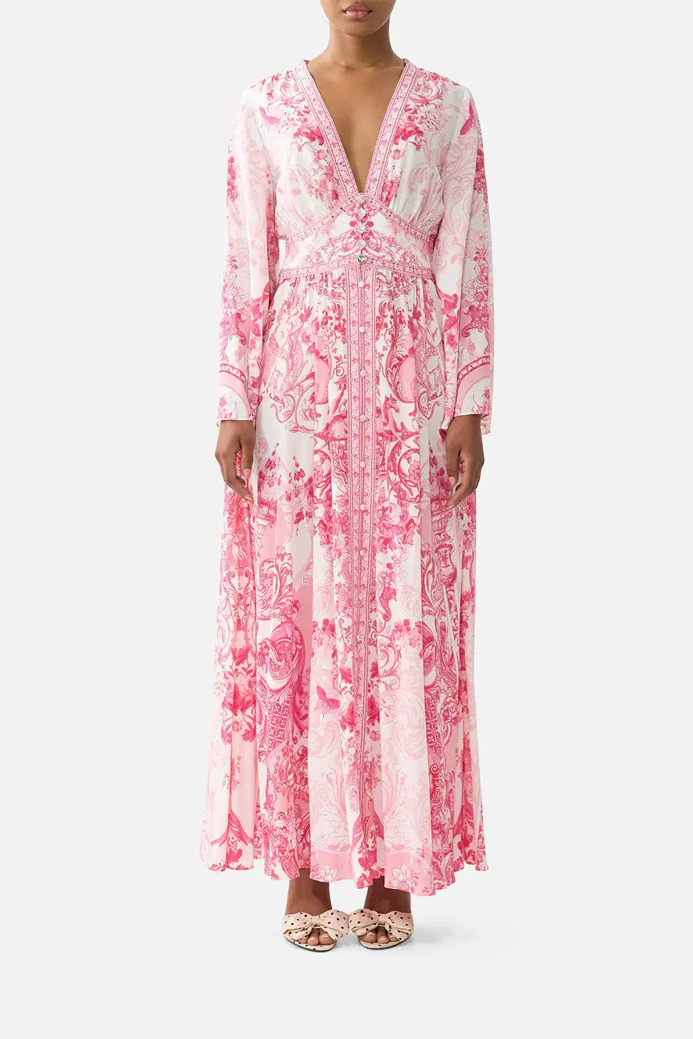 Camilla Kimono Sleeve Dress in Livin La Vida Rosa