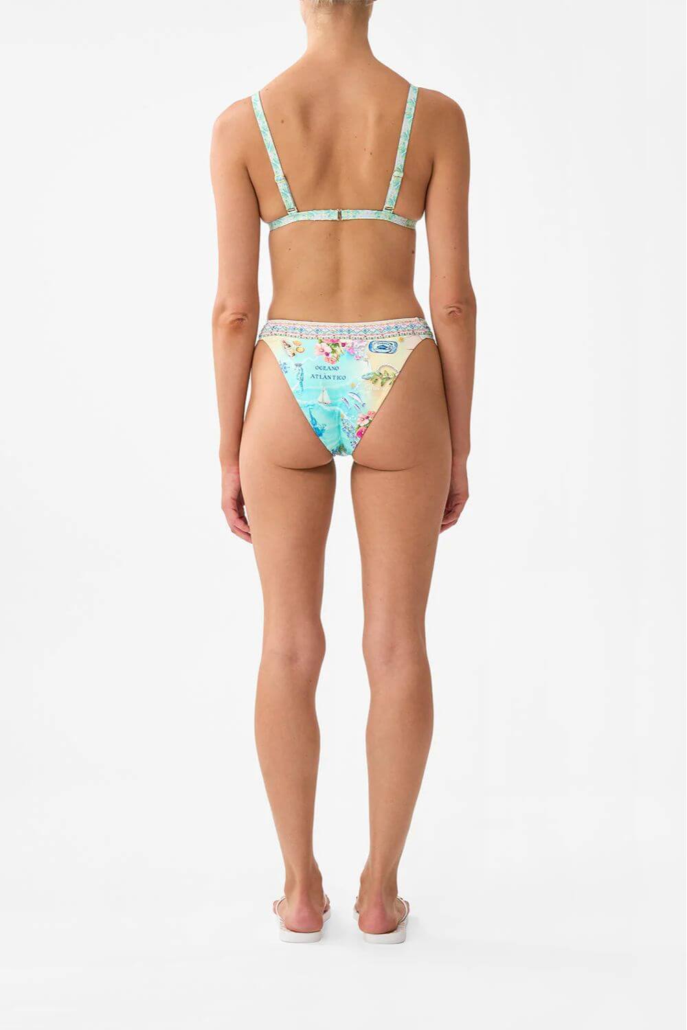 Camilla Knot Tri Bikini Set in Just Coasting