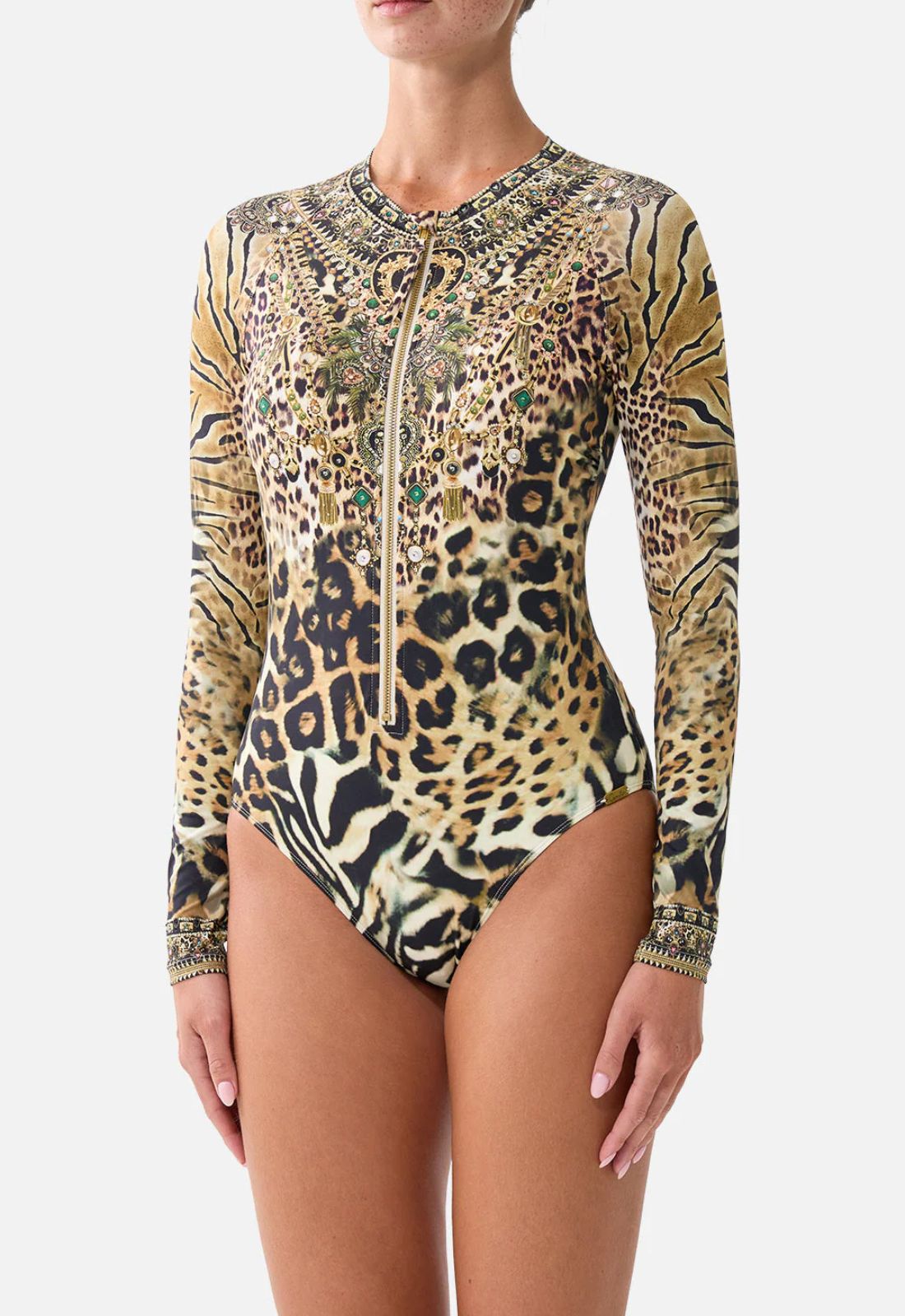 Camilla Long Sleeve Paddle Suit in Leotigra