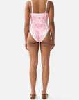 Camilla Ruched Cup Underwire One-Piece Swimsuit in Livin La Vida Rosa