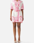 Camilla Short Shirt Dress in Livin La Vida Rosa