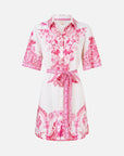 Camilla Short Shirt Dress in Livin La Vida Rosa