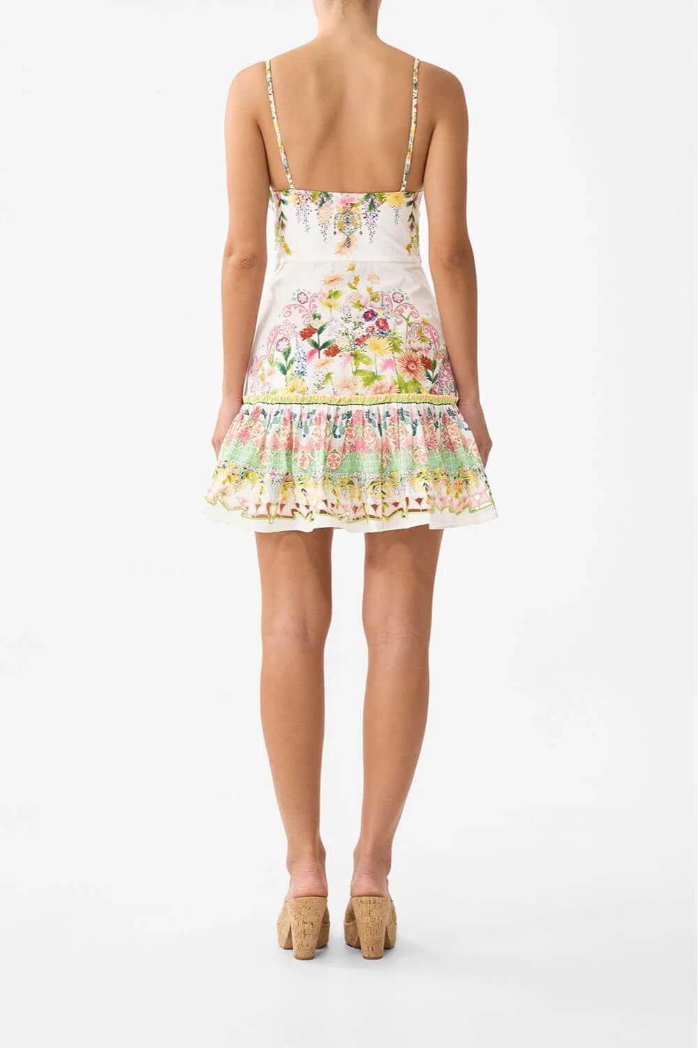 Camilla Tie Front Short Dress in The Call of Catalonia