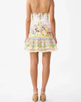 Camilla Tie Front Short Dress in The Call of Catalonia